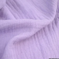 Tissu Double gaze coton Lilas - OEKO TEX
