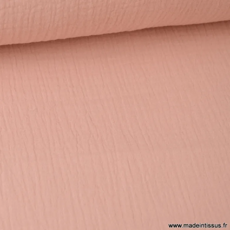 Tissu Double gaze coton Nude - OEKO TEX