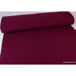Tissu Double gaze coton prune - OEKO TEX