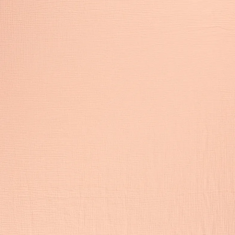 Tissu Double gaze coton saumon - OEKO TEX