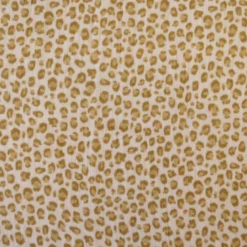 Tissu double gaze de coton Balzac motif Léopard fond beige rosé
