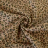 Tissu double gaze de coton Balzac motif Léopard fond camel
