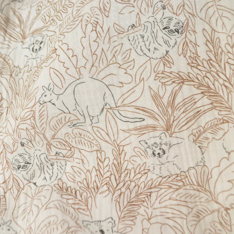 Tissu double gaze de coton Bamako motif animaux et jungle