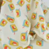 Tissu double gaze de coton Juice motif briques de jus de pomme