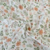 Tissu double gaze de coton Leopold motif fleurs des champs Marsala