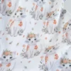Tissu double gaze de coton Minoshka motif chats fond blanc
