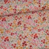 Tissu double gaze de coton Romane motif fleurs rouges et jaunes - OEKO TEX
