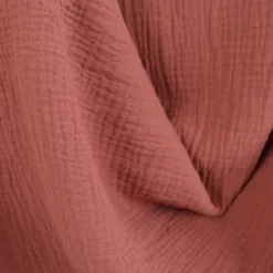 Tissu Double gaze de coton Terracotta clair - OEKO TEX