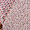 Tissu double gaze matelassé Artiom envers Caseilles fleurs roses - OEKO TEX