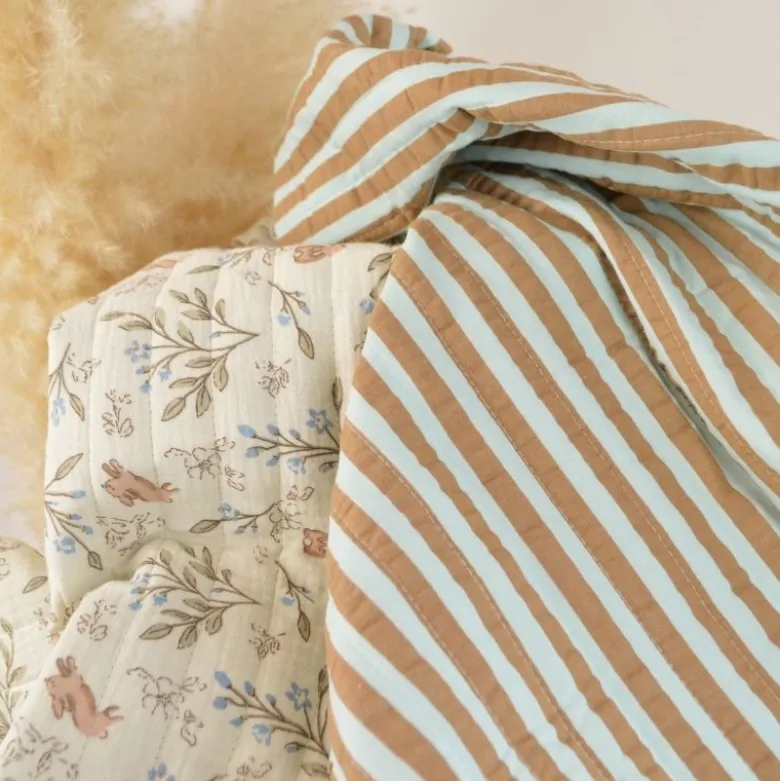 Tissu double gaze matelassé Vertical Ariella et Tom