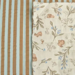 Tissu double gaze matelassé Vertical Ariella et Tom