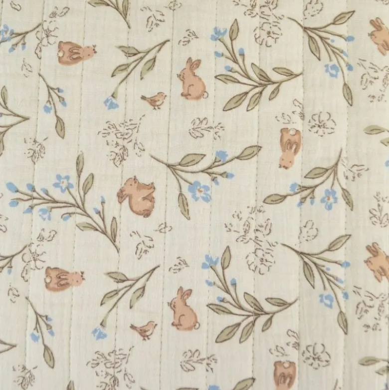 Tissu double gaze matelassé Vertical Ariella et Tom