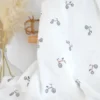 Tissu double gaze motif vélos fond blanc cassé - OEKO TEX
