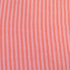 Tissu Double gaze réversible à rayures Rose et cerise - OEKO TEX