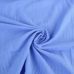 Tissu Double gaze réversible à rayures Bleu et ciel - OEKO TEX
