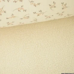 Tissu double gaze Simone envers Sherpa écru - Exclusivité