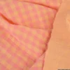 Tissu Double gaze Vichy réversible Sorbet et Melon - OEKO TEX