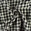 Tissu Double gaze Vichy réversible Noir et blanc cassé - OEKO TEX