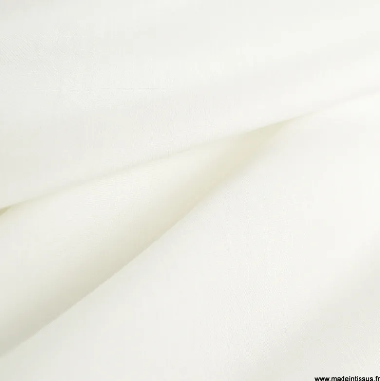 Tissu doublure d'ameublement grande largeur chintz coloris blanc