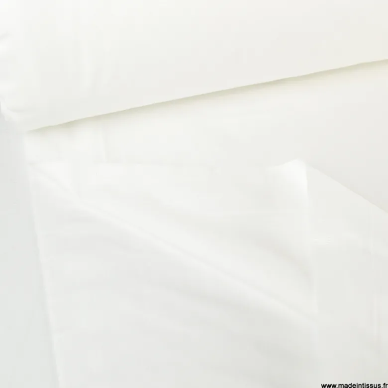 Tissu doublure d'ameublement grande largeur chintz coloris blanc