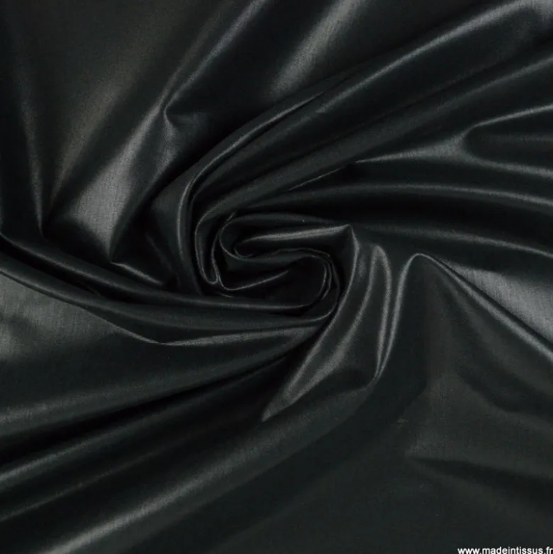 Tissu doublure d'ameublement grande largeur chintz coloris noir