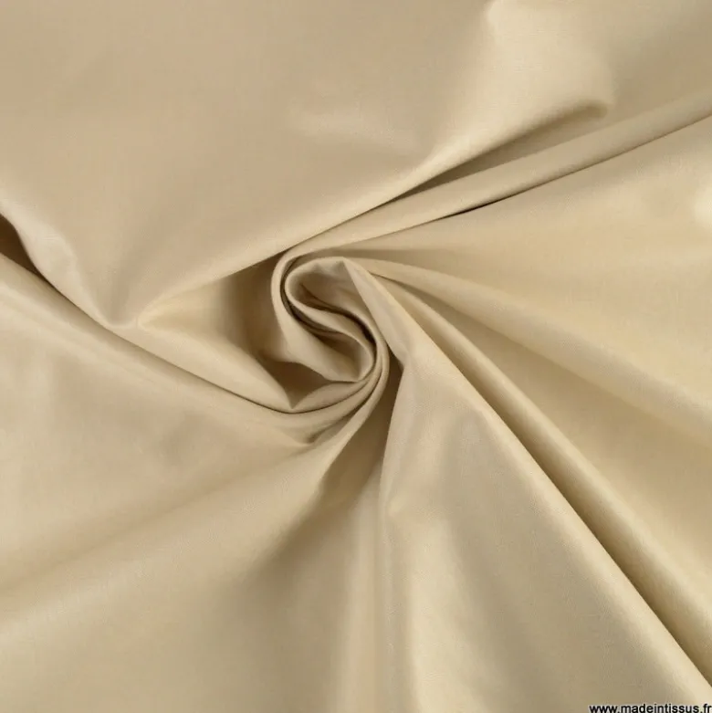 Tissu doublure d'ameublement grande largeur chintz coloris Ficelle