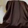 Tissu doublure satin Duchesse - Chocolat