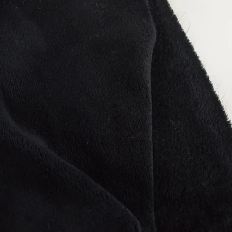 Tissu doudou fin coloris Noir - oeko tex