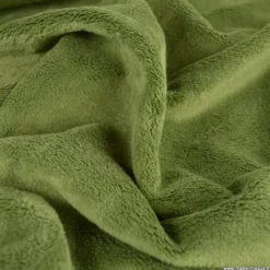 Tissu doudou ultra doux coloris vert fougère - oeko tex