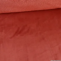 Tissu doudou ultra doux, lourd coloris Grenache - oeko tex