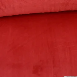 Tissu doudou ultra doux, lourd Rouge - oeko tex