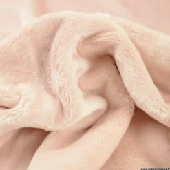 Tissu doudou ultra doux, lourd Rose poudré