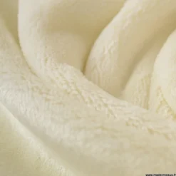 Tissu doudou ultra doux, lourd, écru