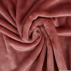 Tissu doudou ultra doux, lourd coloris Marsala - oeko tex