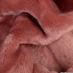 Tissu doudou ultra doux, lourd coloris Marsala - oeko tex