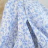 Tissu Elisabeth en coton motif fleurs bleues fond blanc - OEKO TEX