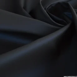 Tissu enduit ciré de pluie uni Bleu marine métallique