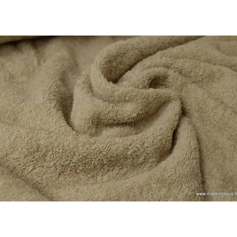 Tissu Eponge Balneo 100% coton beige - OEKO TEX