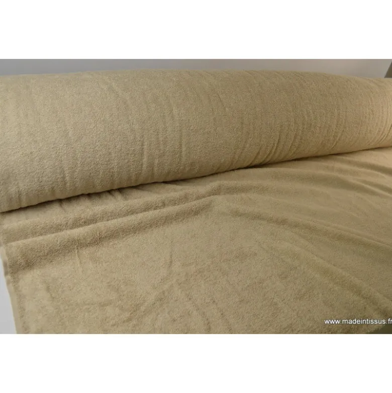 Tissu Eponge Balneo 100% coton beige - OEKO TEX