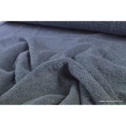 Tissu Eponge Balneo 100% coton gris anthracite - OEKO TEX