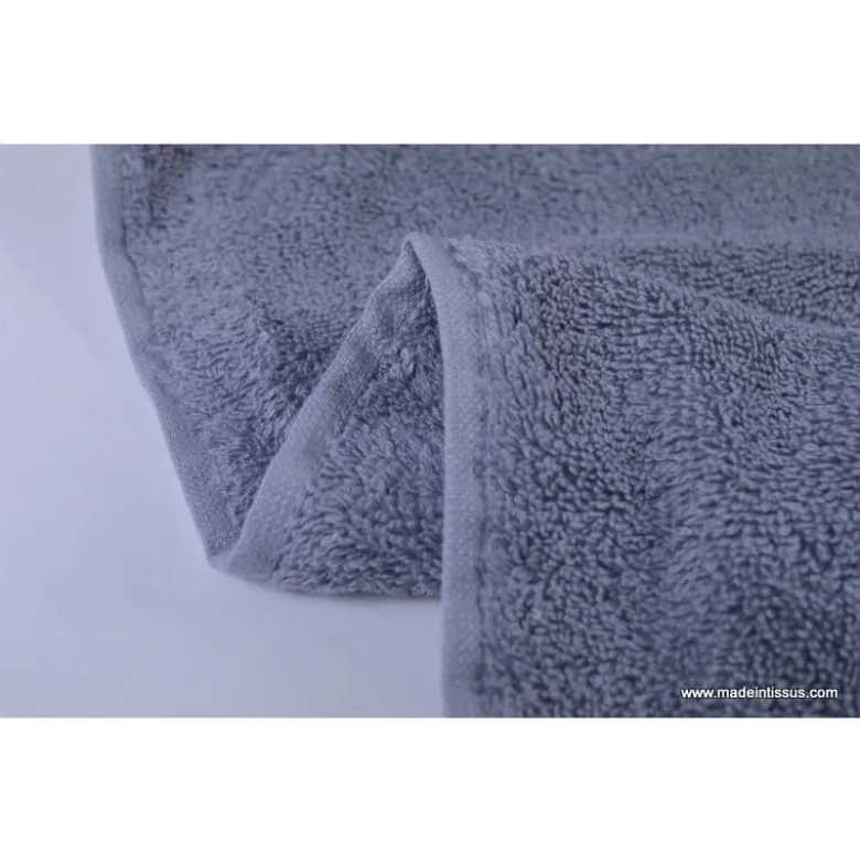 Tissu Eponge Balneo 100% coton gris anthracite - OEKO TEX