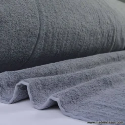 Tissu Eponge Balneo 100% coton gris anthracite - OEKO TEX