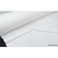Tissu Eponge de bambou double face blanc - OEKO TEX
