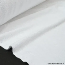 Tissu Eponge de bambou double face blanc - OEKO TEX