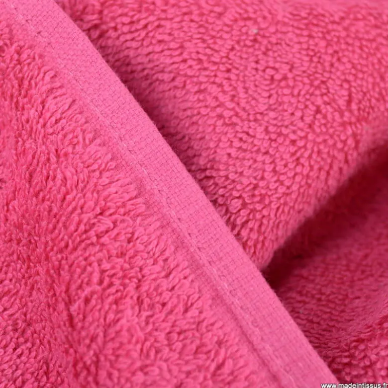 Tissu Eponge framboise - 100% coton - OEKO TEX