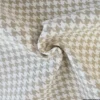Tissu extérieur etanche polypro pied de poule beige et blanc