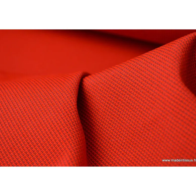 Tissu extérieur polypro fantaisie rouge