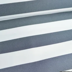 Tissu extérieur rayé Ponant bleu – Déperlant & résistant UV - Grande largeur