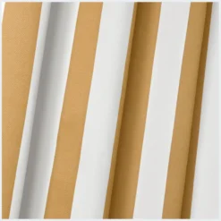 Tissu extérieur rayé Ponant Ocre – Déperlant & résistant UV - Grande largeur