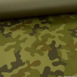 Tissu extérieur étanche Camouflage kaki enduit PVC